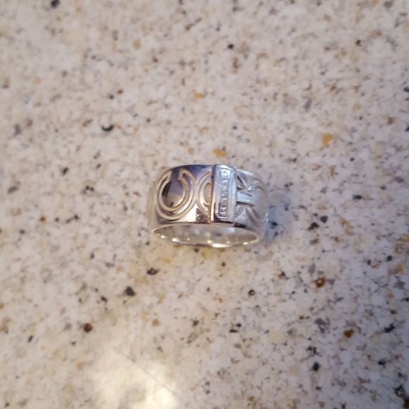 Signature Coach, heavy, 925 silver band ring. - Picture 2 of 6